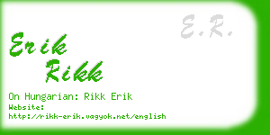 erik rikk business card
